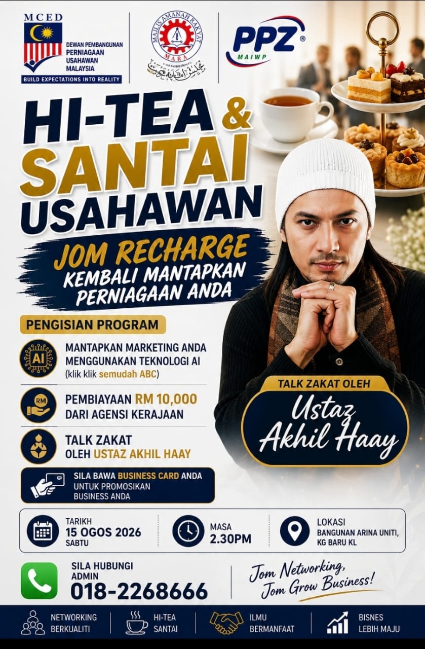 Hi-Tea & Santai Usahawan — 15 Ogos 2026, Kg Baru KL